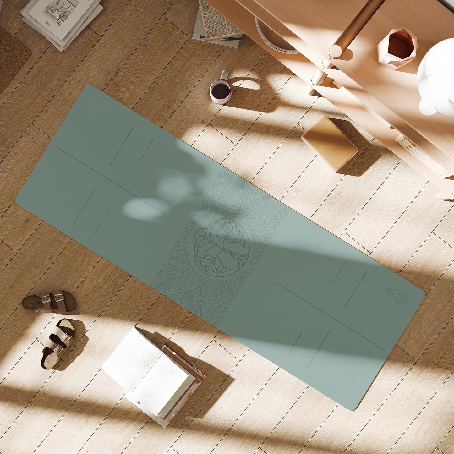 "Soothing Green" Yoga Mat