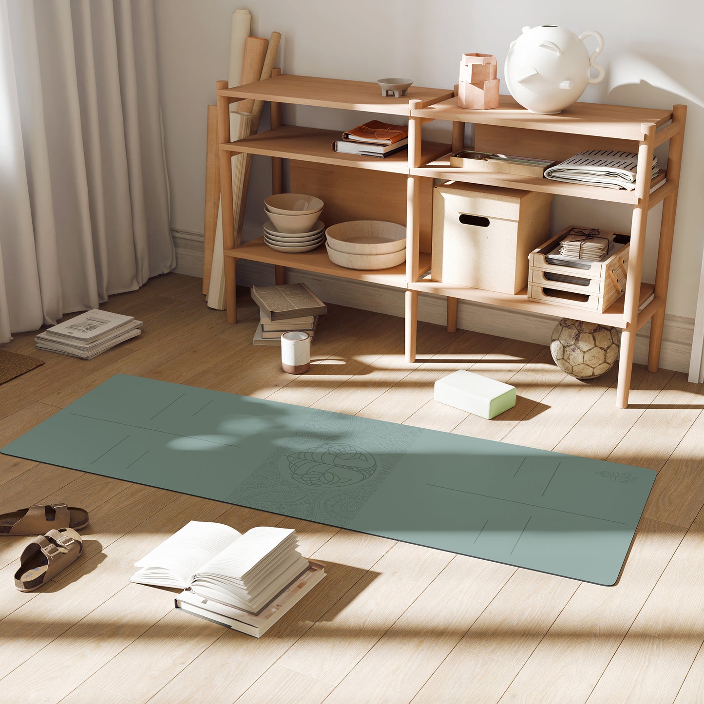 "Soothing Green" Yoga Mat