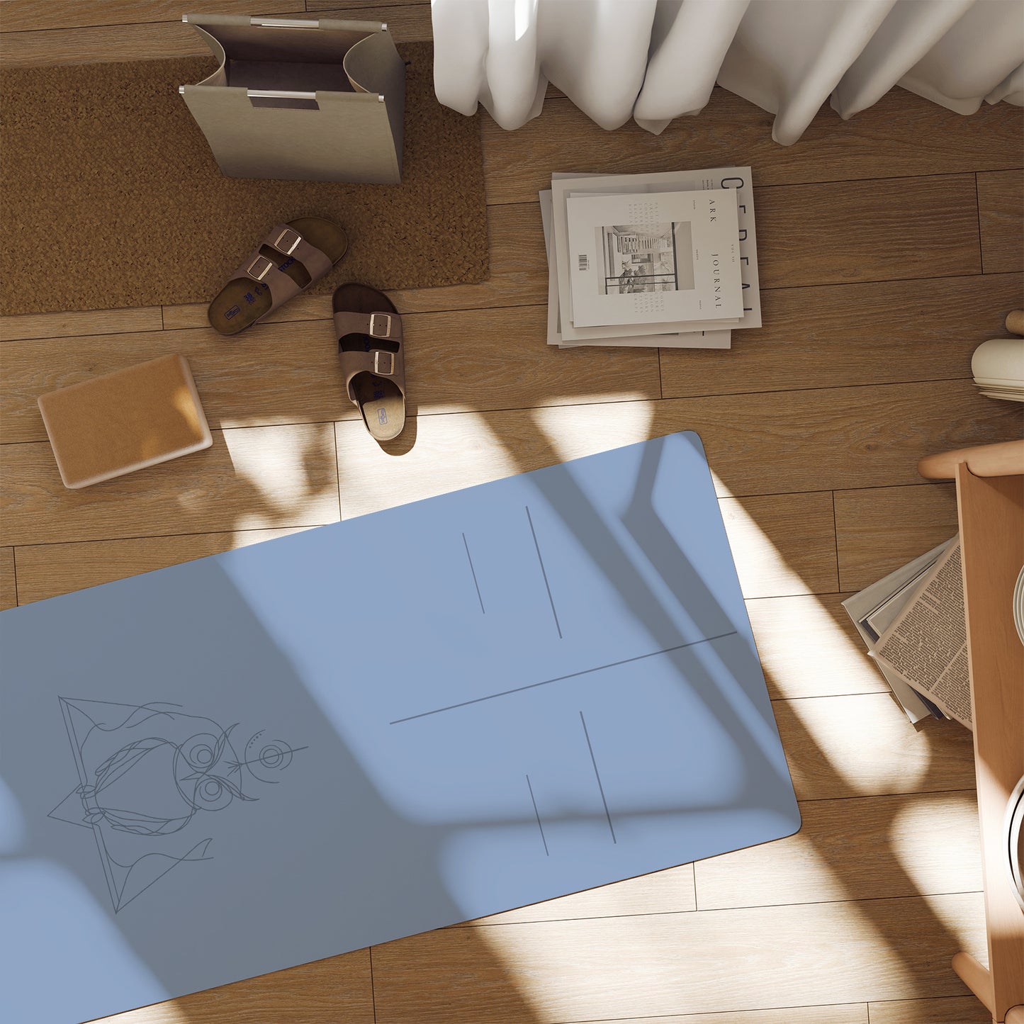 "Serene Blue" Yoga Mat