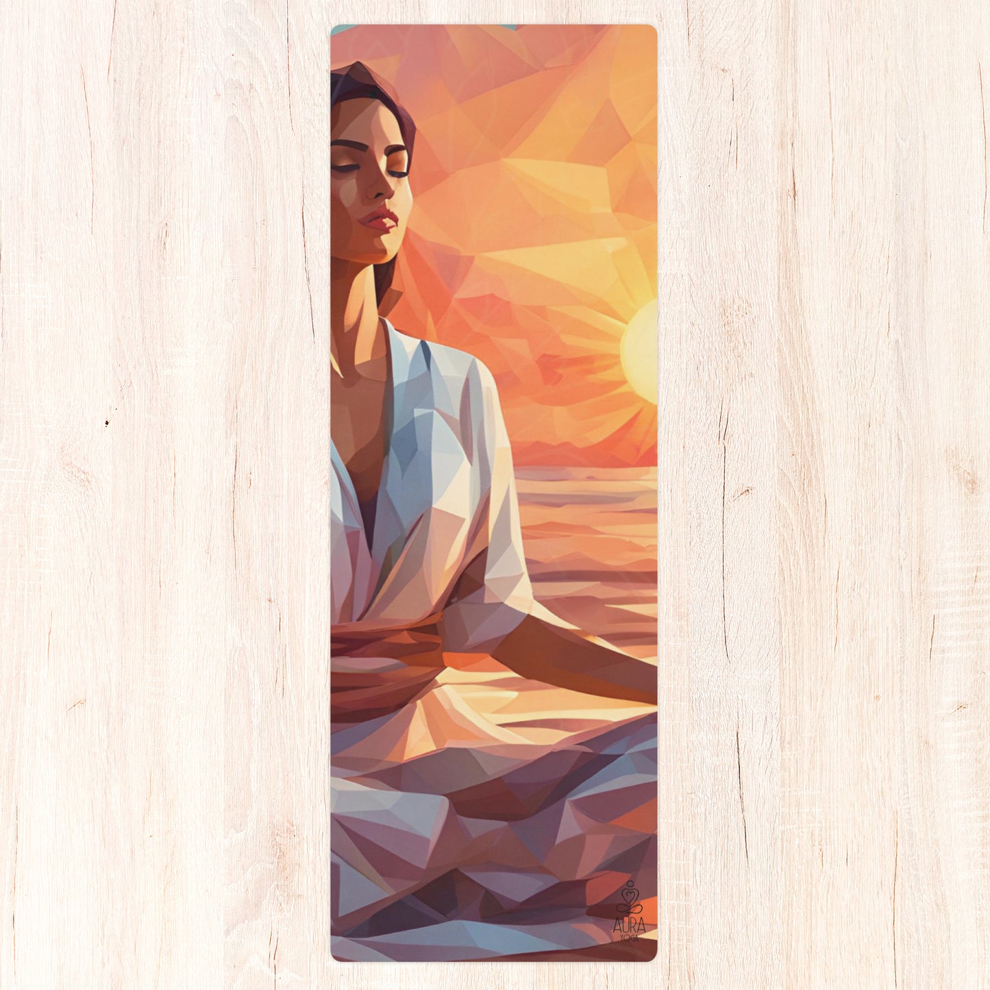 "Sunset meditation" Yoga Mat